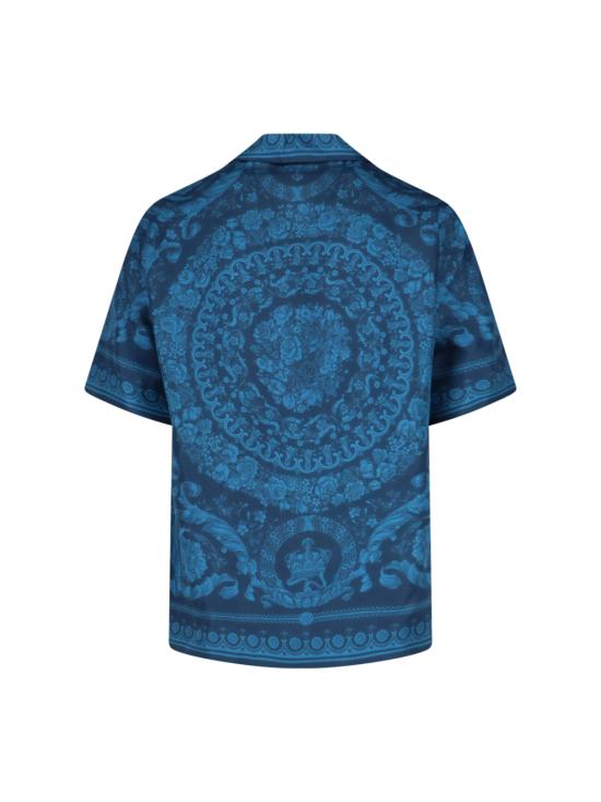 26SS 베르사체 반팔 셔츠 1003926 1A13557 5UH90 Blue - VERSACE