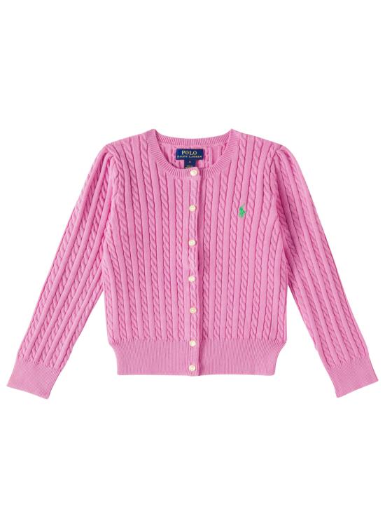 25SS [키즈] 폴로 랄프로렌 가디건 313 543047 077 077 LAGUNA PINK TILLER GREEN