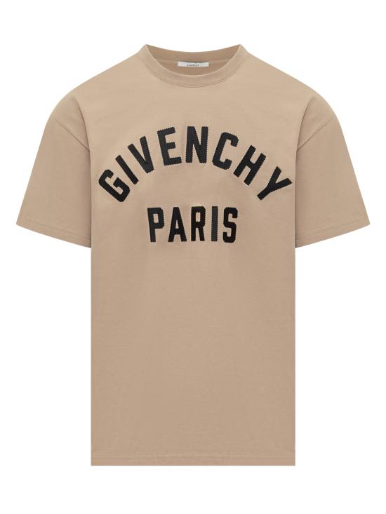 26SS 지방시 반팔 티셔츠 BM71NK3YRS 255 BEIGE BLACK