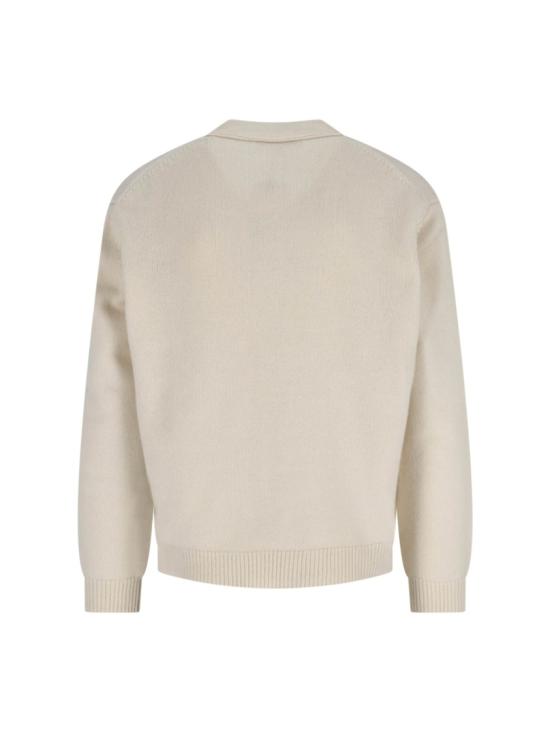 25FW 메종키츠네 폭스 헤드 인타르시아 메리노 가디건 PM00509KM03290395 White - MAISON KITSUNE
