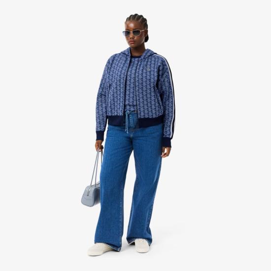 25FW 라코스테 후드 티셔츠 SF7606AIT Blue - LACOSTE