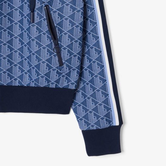 25FW 라코스테 후드 티셔츠 SF7606AIT Blue - LACOSTE