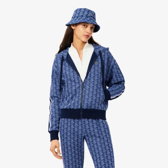 25FW 라코스테 후드 티셔츠 SF7606AIT Blue - LACOSTE