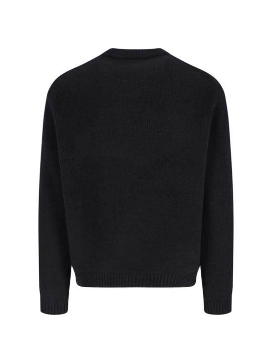 25FW 메종키츠네 폭스 헤드 인타르시아 메리노 스웨터 PM00816KM03290391 Black - MAISON KITSUNE