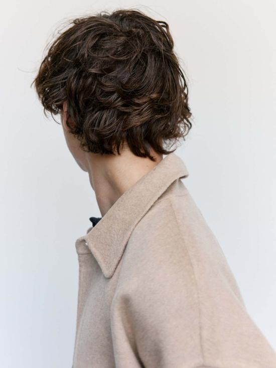  JW앤더슨 자켓 JW 앤더슨 클레이 멜란지 울 오버사이즈 셔츠 재킷 - JW ANDERSON