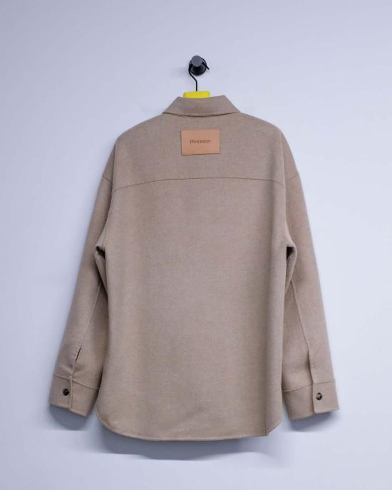  JW앤더슨 자켓 JW 앤더슨 클레이 멜란지 울 오버사이즈 셔츠 재킷 - JW ANDERSON