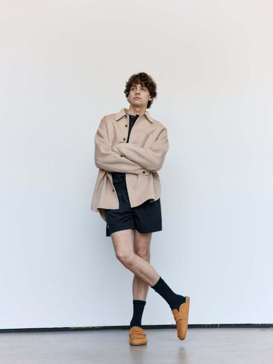  JW앤더슨 자켓 JW 앤더슨 클레이 멜란지 울 오버사이즈 셔츠 재킷 - JW ANDERSON