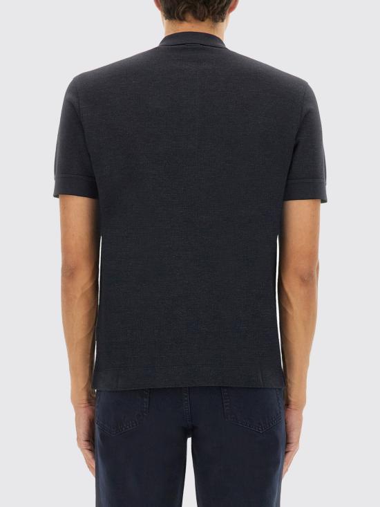 25FW 에르메네질도제냐 폴로 티셔츠 UG381A2G740 B09 Black - ERMENEGILDO ZEGNA