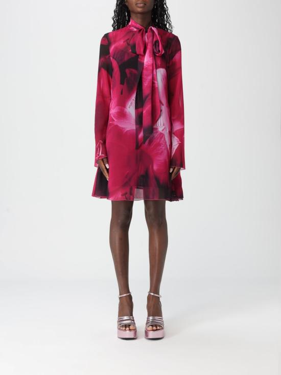 25FW 베르사체 롱 원피스 79HAO901NS668 474 Fuchsia