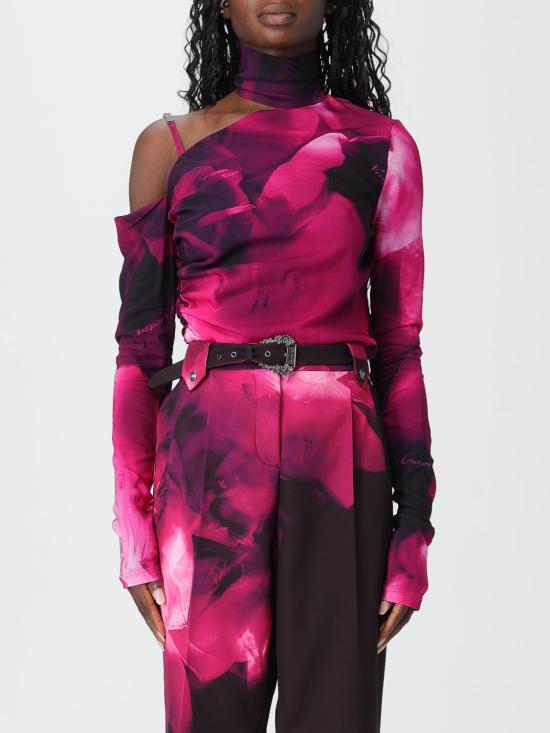 25FW 베르사체 긴팔 티셔츠 79HAM208NS571 474 Fuchsia