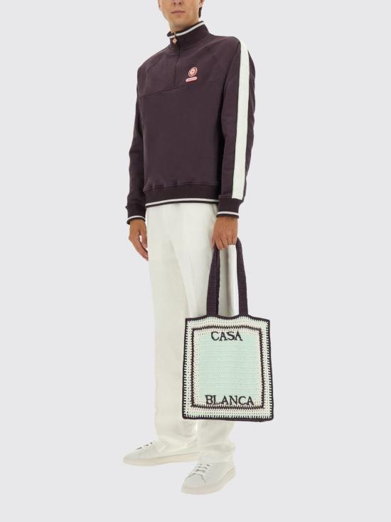 25FW 카사블랑카 긴팔 티셔츠 MAW25JTP419 01 Violet - CASABLANCA