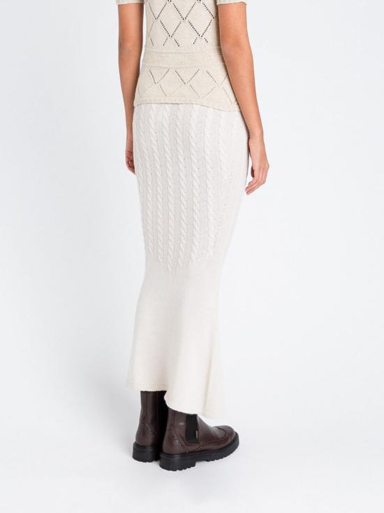 25FW 트윈셋 롱 스커트 252TP3322 00522 Yellow Cream - TWINSET