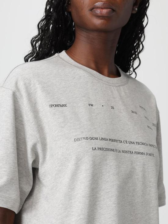 25FW 스포트막스 반팔 티셔츠 2522976013600 003 Grey - SPORTMAX