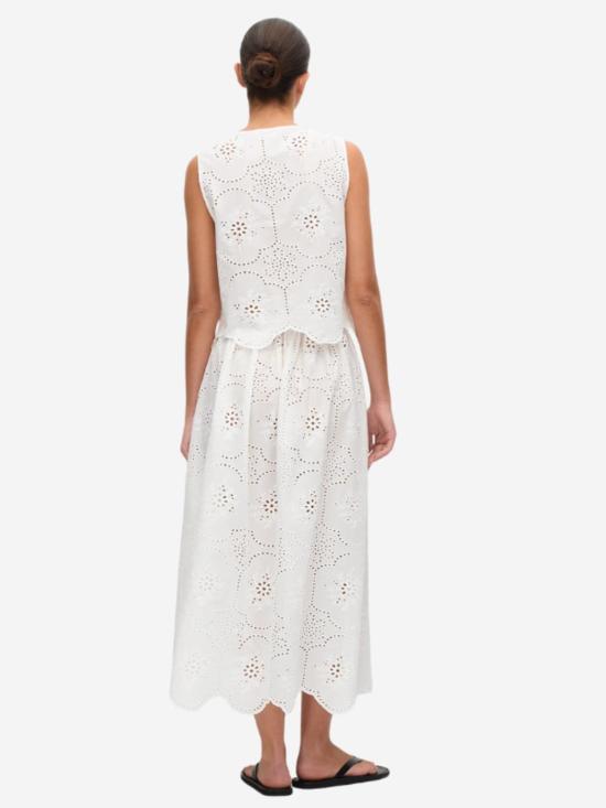  마토 블라우스 브로데리 타이  화이트 - MATTEAU