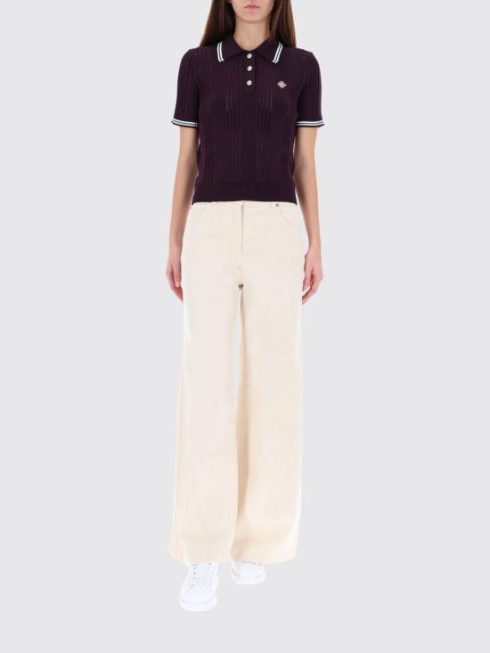 25FW 카사블랑카 폴로 티셔츠 WAW25KW1089 01 Violet - CASABLANCA