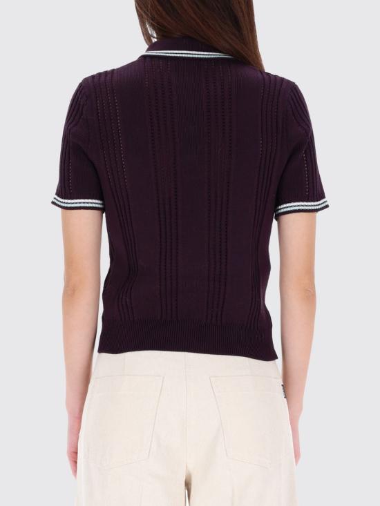 25FW 카사블랑카 폴로 티셔츠 WAW25KW1089 01 Violet - CASABLANCA