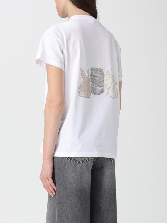 26SS 가니 애니멀 프린트 티셔츠 A1050029 151 White - GANNI