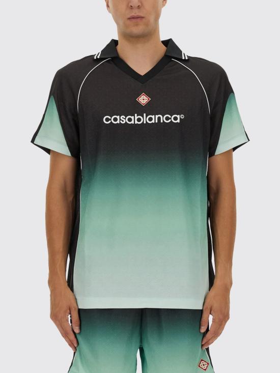 25FW 카사블랑카 반팔 티셔츠 UMPF25JTP375 01 Green