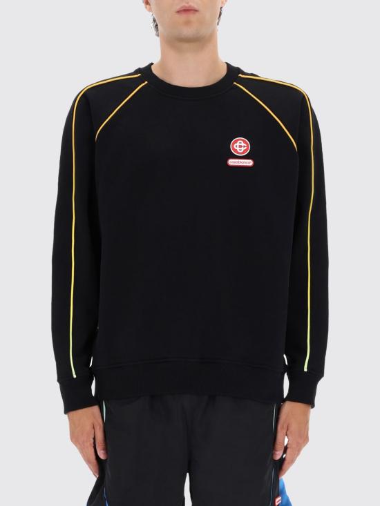 25FW 카사블랑카 긴팔 티셔츠 MAW25JTP437 01 Black