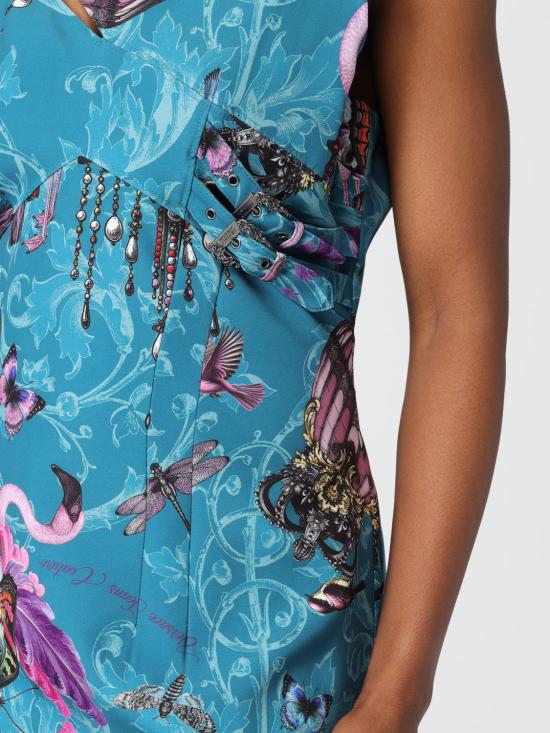 25FW 베르사체 롱 원피스 79HAO908NS697 296 Blue - VERSACE