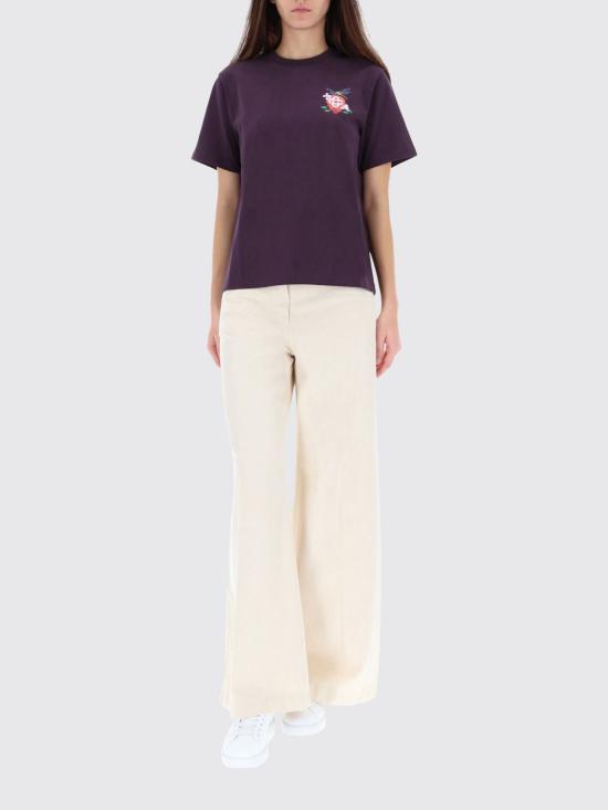 25FW 카사블랑카 반팔 티셔츠 WAW25JTS046 01 Violet - CASABLANCA