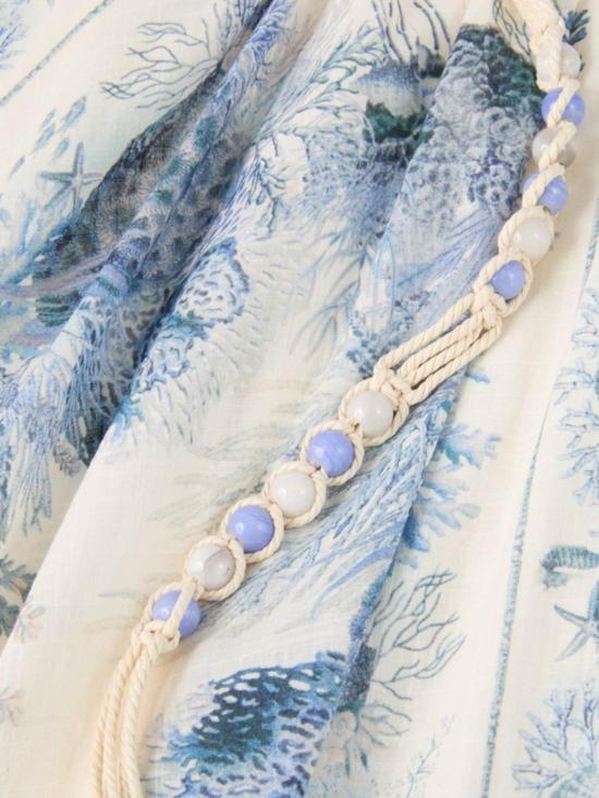  짐머만 롱 스커트 원더러스트 A라인 맥시 스커트 블루 투알 - ZIMMERMANN