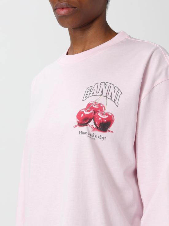 26SS 가니 반팔 티셔츠 A1050059 868 Pink - GANNI