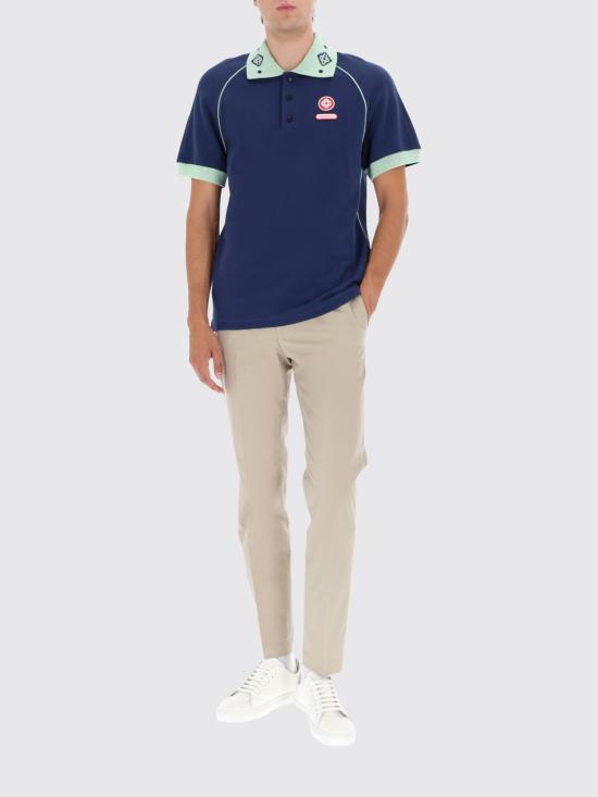 25FW 카사블랑카 폴로 티셔츠 MAW25JTP435 02 Blue - CASABLANCA