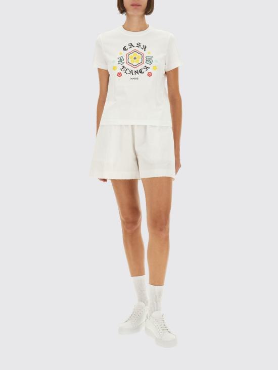 25FW 카사블랑카 반팔 티셔츠 WAW25JTS020 02 White - CASABLANCA