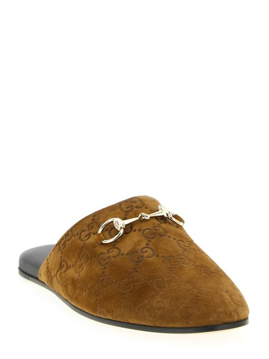 25FW 구찌 홀스빗 스웨이드 뮬 849565AAFQV2118 - GUCCI