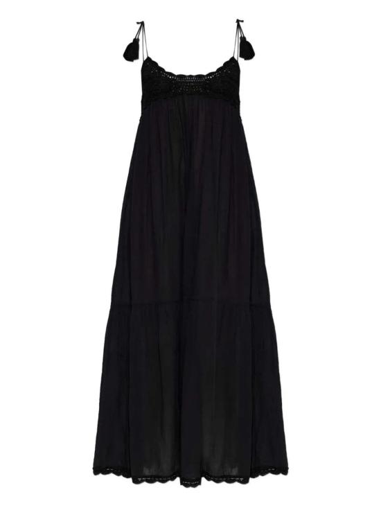  울라 존슨 롱 원피스 리네아 커버업 드레스 누아르