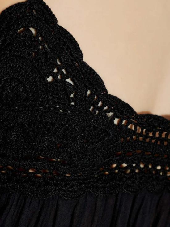  울라 존슨 롱 원피스 리네아 커버업 드레스 누아르 - ULLA JOHNSON