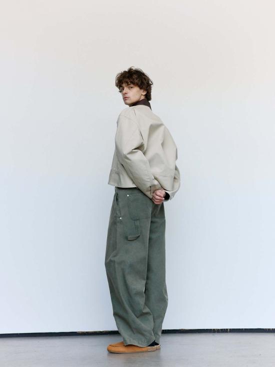  JW앤더슨 자켓 JW 앤더슨 누가 & 초콜릿 코튼 커브드 헴 워크웨어 재킷 - JW ANDERSON