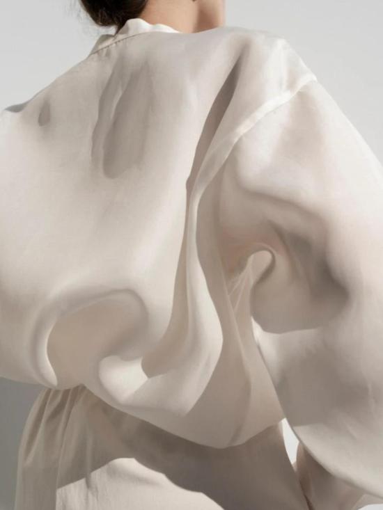  Modern Weaving 블라우스 모던 위빙 오버사이즈 밴디드 칼라 버튼 다운 셔츠