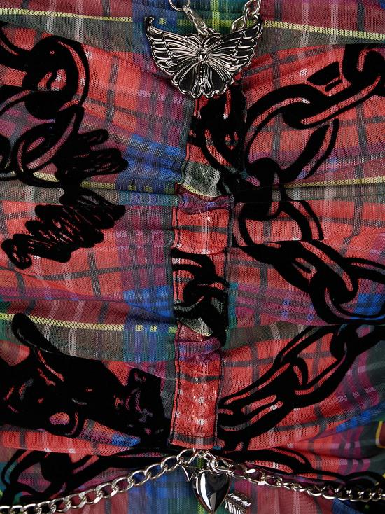 25FW 초포바 로위나 반팔 티셔츠 2329 TARTANMULTI TARTAN MULTI - CHOPOVA LOWENA