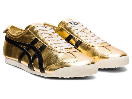  오니츠카타이거 멕시코 66 스니커즈 1183B566 200 PURE GOLD BLACK DOM - ONITSUKA TIGER