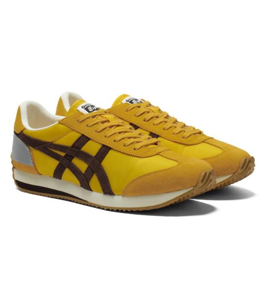  오니츠카타이거 캘리포니아 78 스니커즈 1183C401 750 SUNFLOWER YELLOW LICORICE BROWN DOM - ONITSUKA TIGER