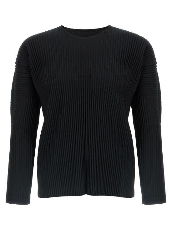 25FW 옴므 플리세 이세이 미야케 긴팔 티셔츠 HP59JK52115 BLACK DOM