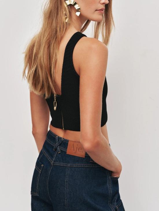 26SS 에이지 민소매 티셔츠 26RE1118BLK Black - AJE