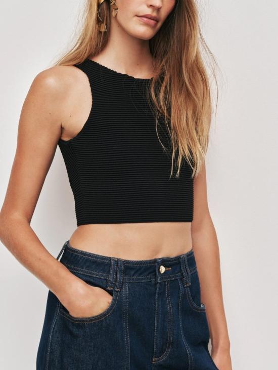 26SS 에이지 민소매 티셔츠 26RE1118BLK Black - AJE