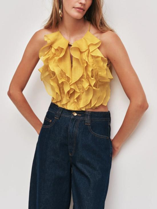 26SS 에이지 민소매 티셔츠 26RE1176CHARSE Yellow - AJE