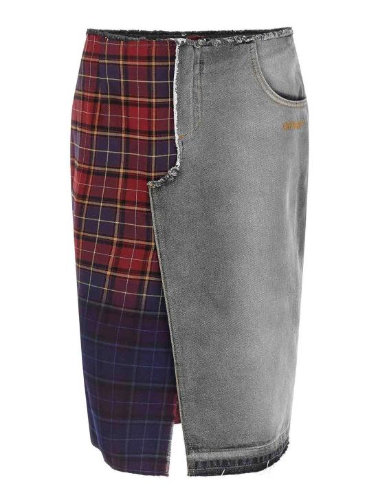  오프화이트 미디 스커트 OWYF02FF25DEN00112601260 Multicolour