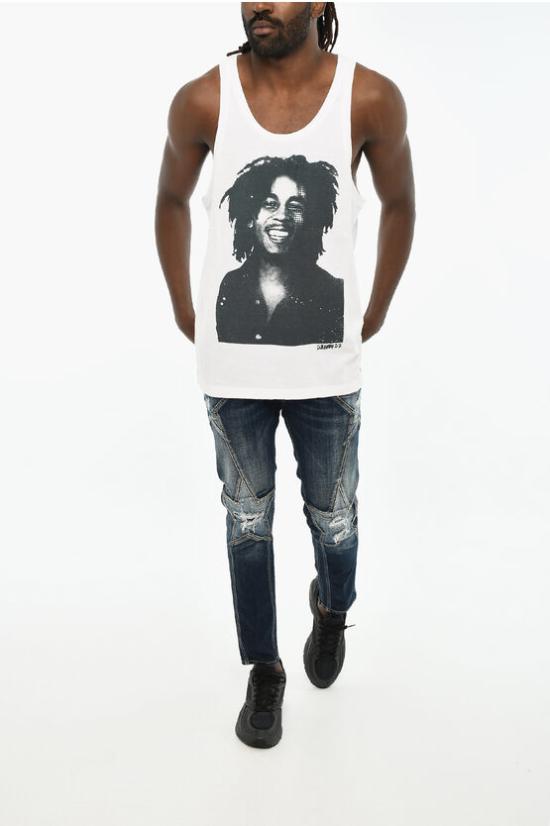  디스퀘어드2 민소매 티셔츠 S71NL0071 S22507 100 White - DSQUARED2