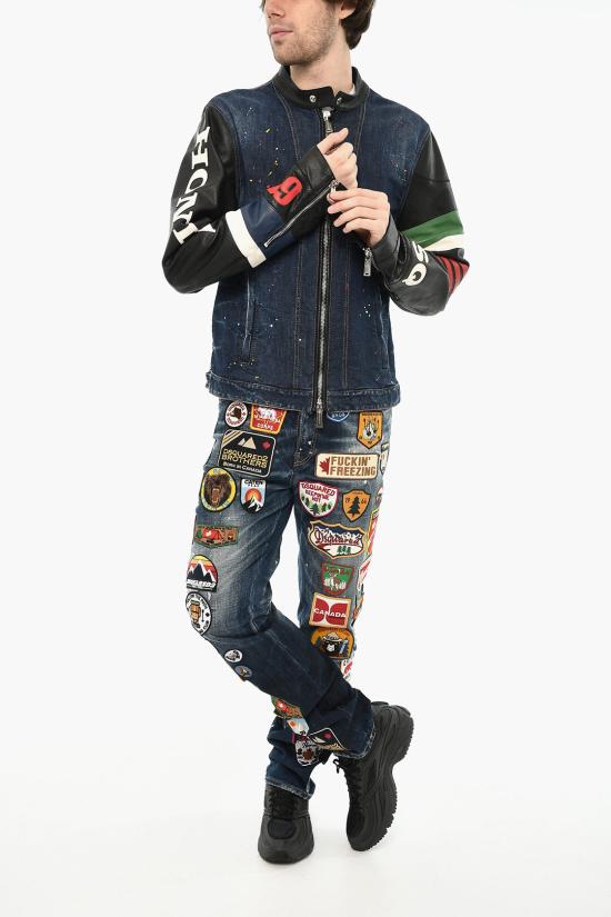  디스퀘어드2 가죽 자켓 S71AN0451 S30789 470 Blu Nero - DSQUARED2