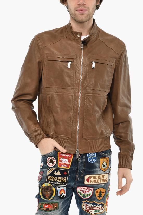  디스퀘어드2 가죽 자켓 S71AN0520 D07006 143 Green