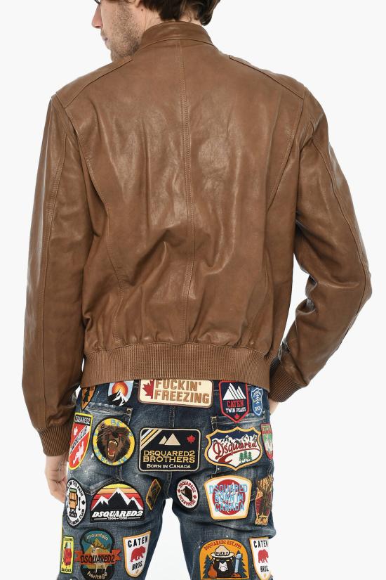  디스퀘어드2 가죽 자켓 S71AN0520 D07006 143 Brown - DSQUARED2