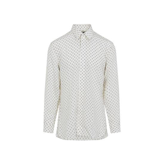 26SS 톰포드 긴팔 셔츠 HRN004 FMS082 WUC WHITE BLUE - TOMFORD