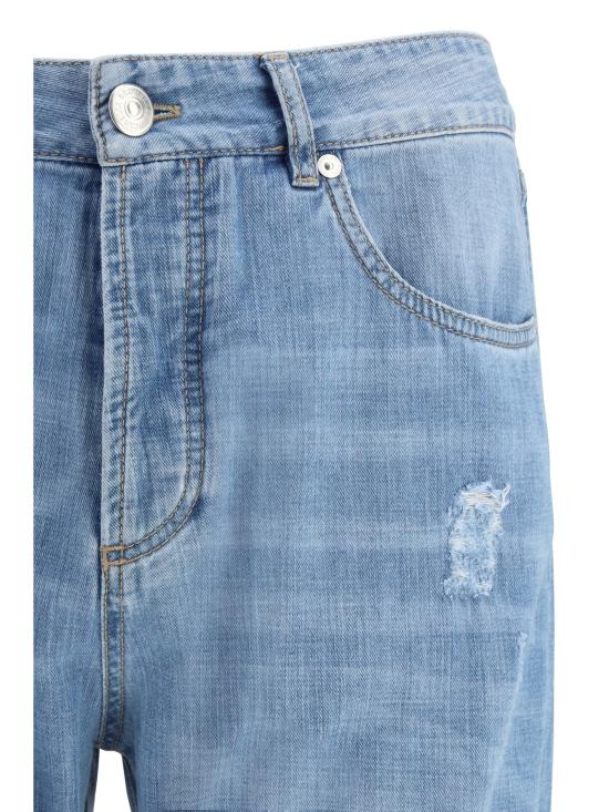 25FW 브루넬로 쿠치넬리 스트레이트 팬츠 ME645X2340 C1470 LIGHT BLUE - BRUNELLO CUCINELLI