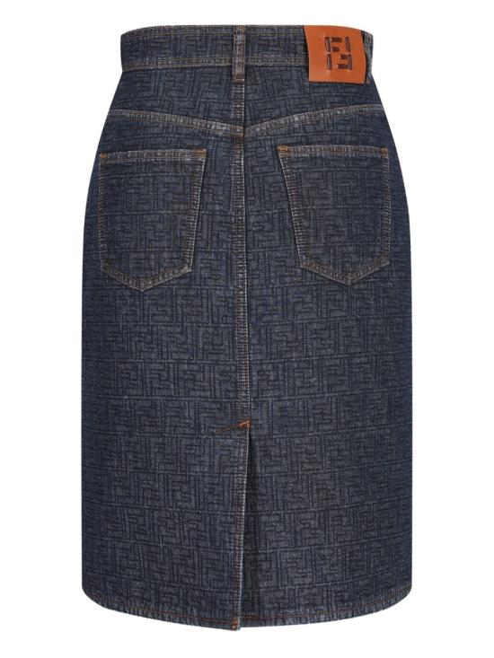 26SS 펜디 미디 스커트 FLQ604 AW82F1UKI Blue - FENDI