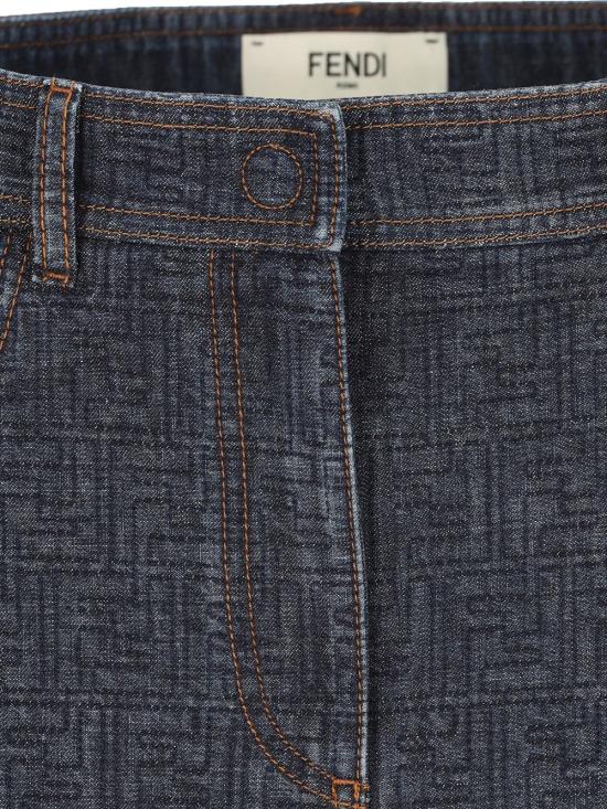 26SS 펜디 미디 스커트 FLQ604 AW82F1UKI Blue - FENDI